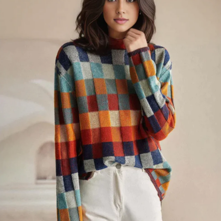 Pullover de gola alta de cashmere luxuoso - Aurora