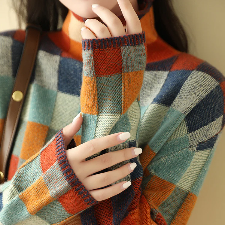 Pullover de gola alta de cashmere luxuoso - Aurora
