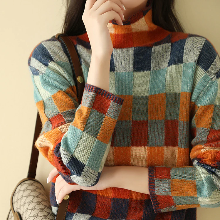 Pullover de gola alta de cashmere luxuoso - Aurora