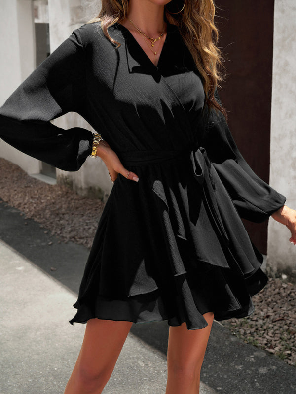 Vestido com faixa na cintura - Lena