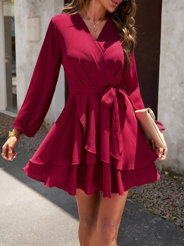 Vestido com faixa na cintura - Lena