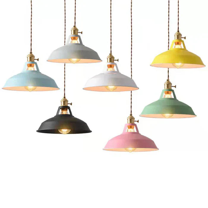 Industrial Retro Pendant Lamp - IronGlow-Gray-Nora Luxe