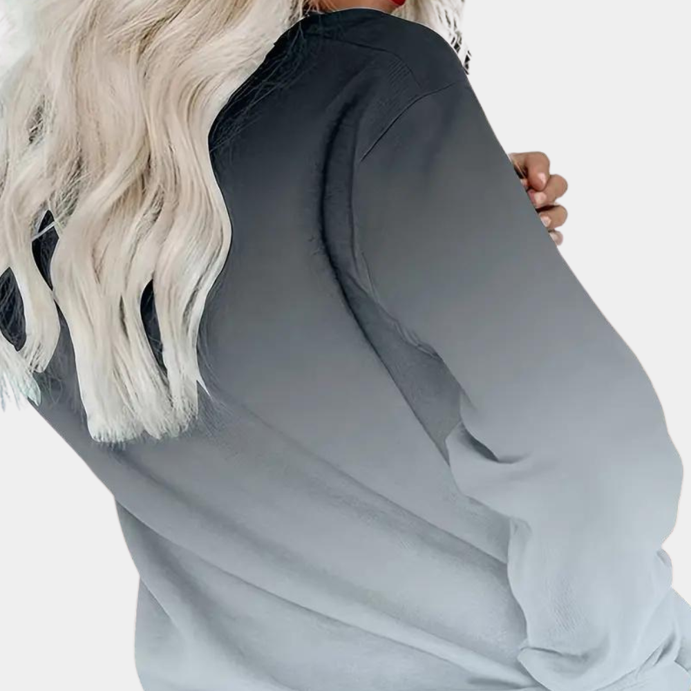 Jarra - Trendy Gradient Sweatshirt for Women-Gray-XS-Nora Luxe