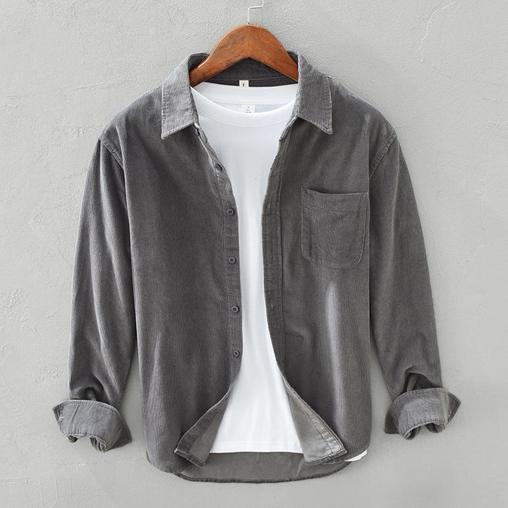 Corduroy Men's Shirt with Long Sleeves – Arvid
