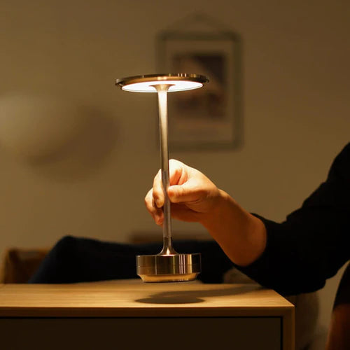 Luminária de mesa inteligente sem fio - AuraGlow