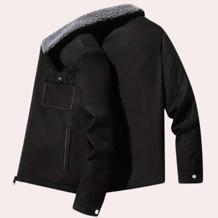 Kebell - Warm Lined Winter Jacket for Men-Gray-S-Nora Luxe