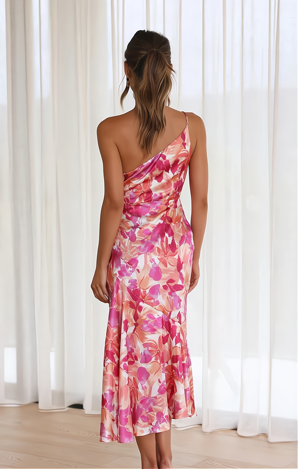 Vestido de verão elegante com estampa de flores - Zoë