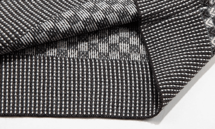 Men's sweater with check knit pattern – Fabian