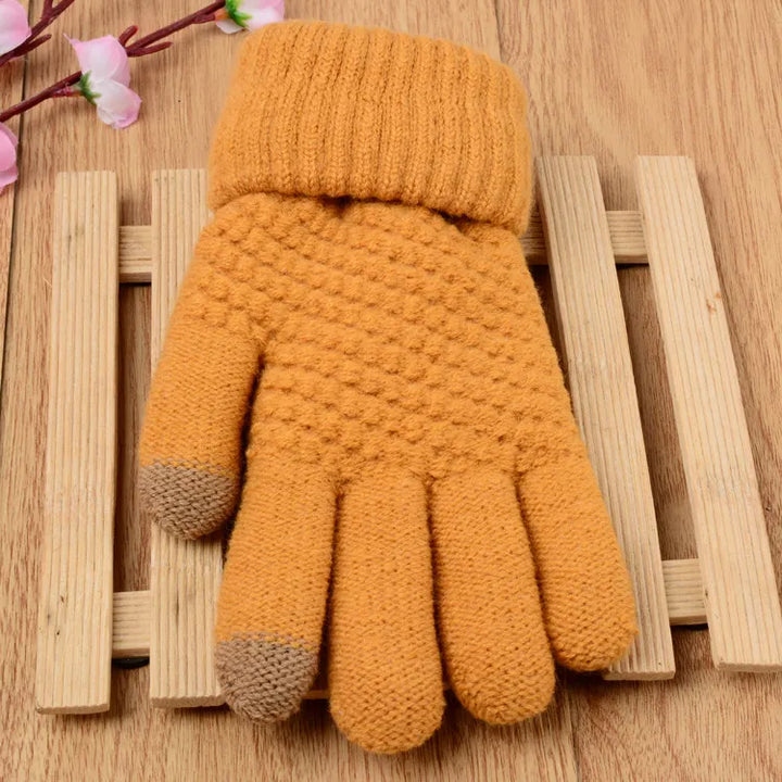 Knitted Touchscreen Gloves for Women - Amara-Black-Nora Luxe