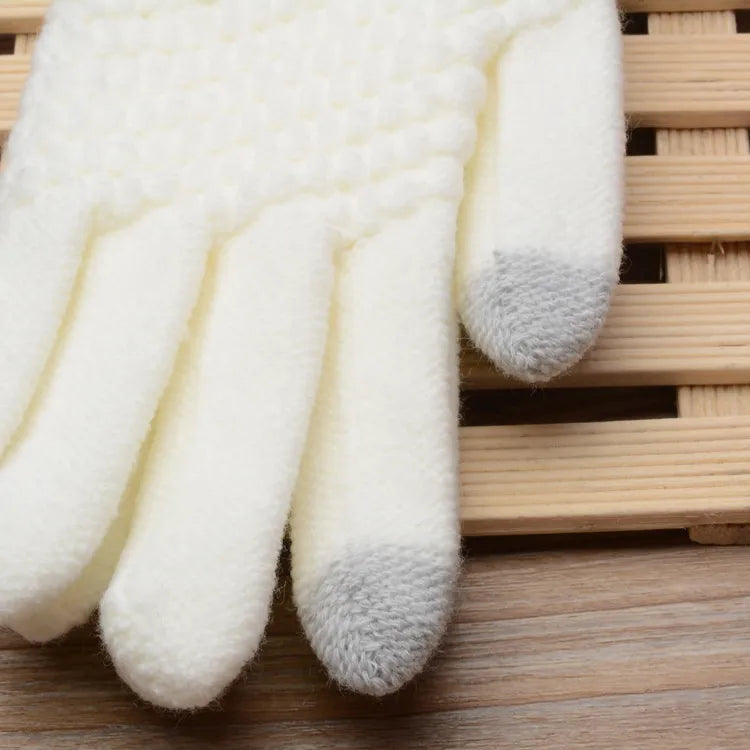 Knitted Touchscreen Gloves for Women - Amara-Black-Nora Luxe