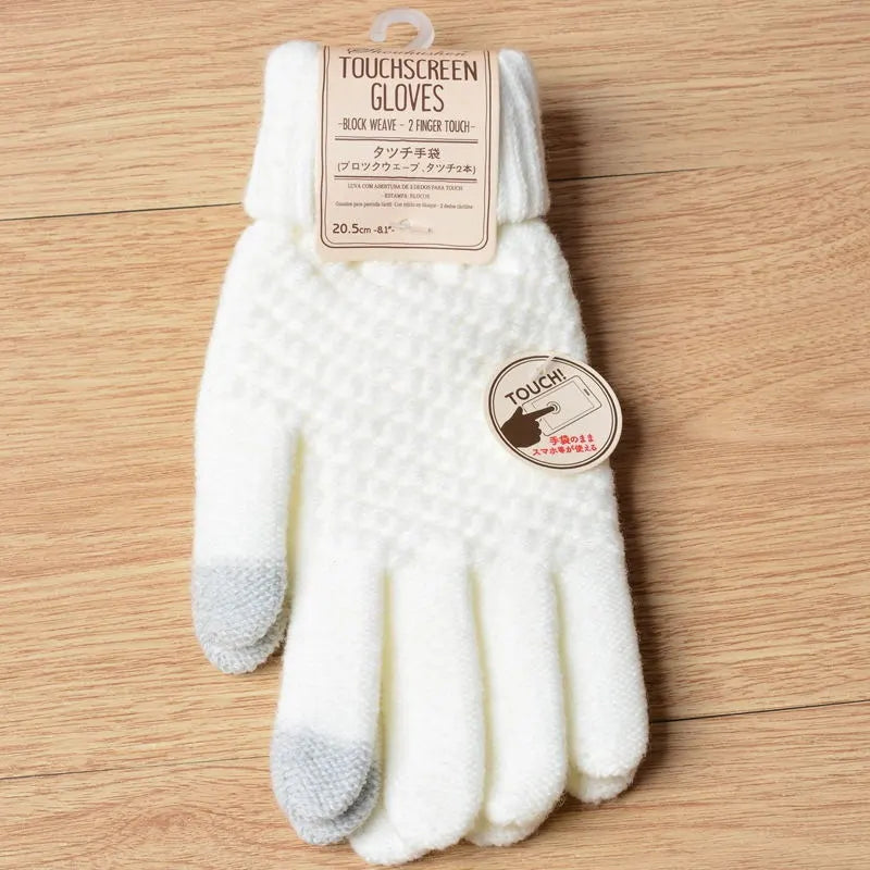 Knitted Touchscreen Gloves for Women - Amara-Black-Nora Luxe