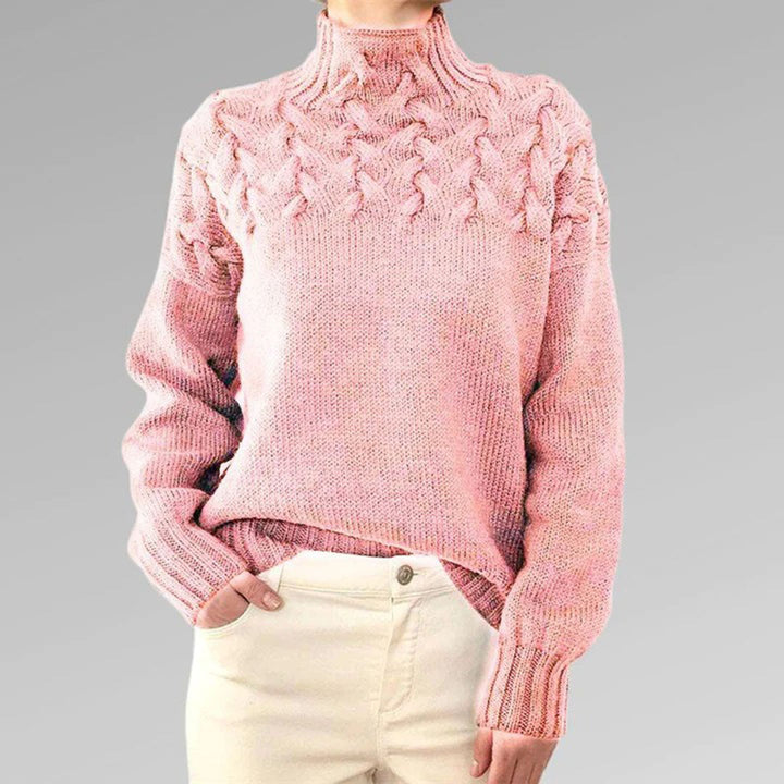 Knitted turtlenecks for women - Elara-Heavenly Blue-S-Nora Luxe
