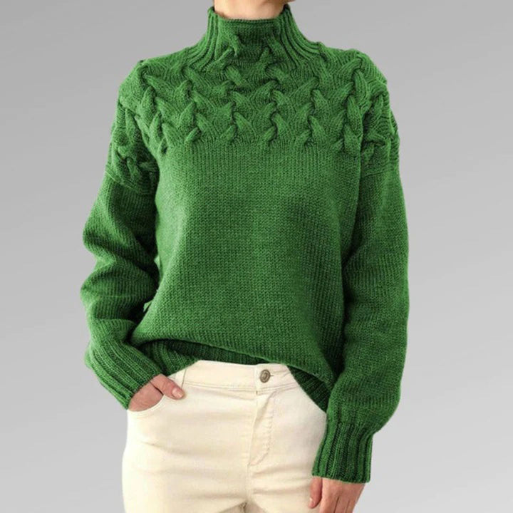 Knitted turtlenecks for women - Elara-Heavenly Blue-S-Nora Luxe