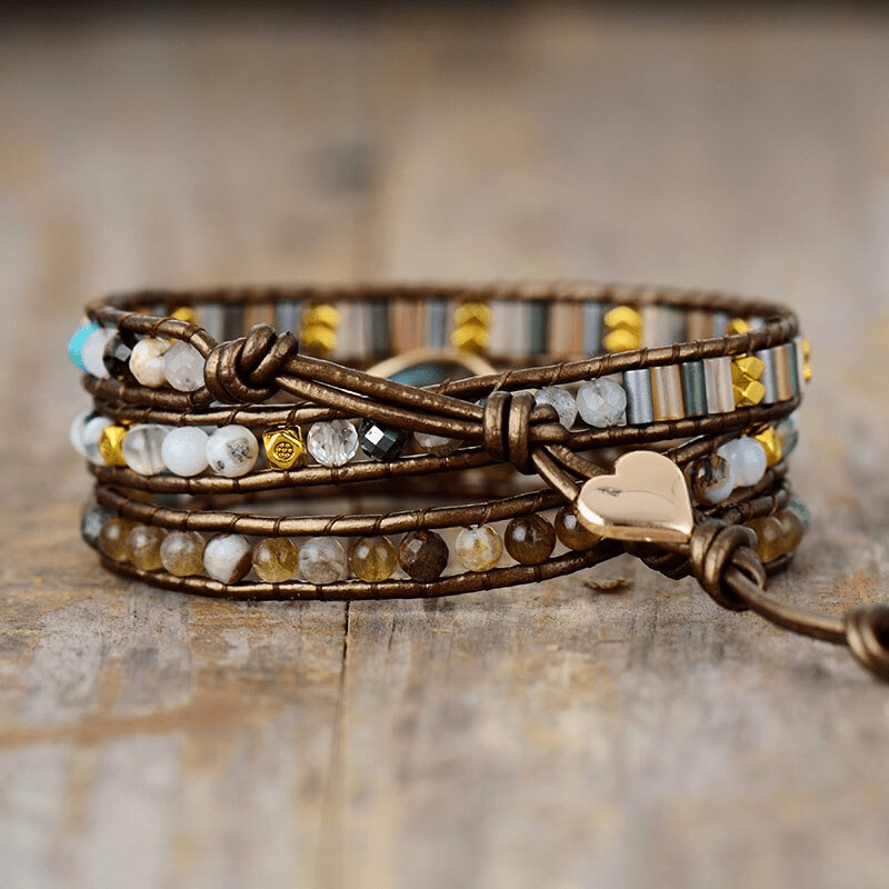 Labradorite Protective Wrap Bracelet - Sylvana-Nora Luxe