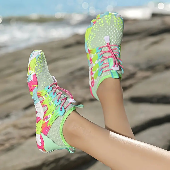 Ladies Barefoot Water Shoes - WaveFlex-Grass Green-3.0-Nora Luxe
