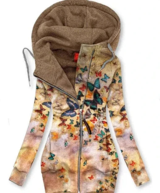 Ladies Butterfly Art Cardigan – Alina-Brown-S-Nora Luxe