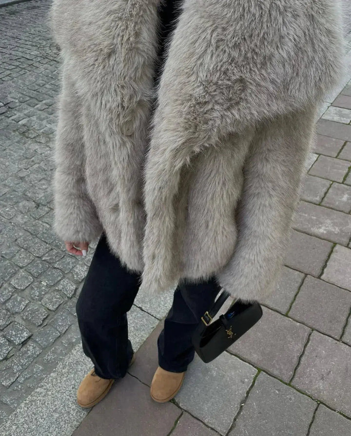 Ladies Faux Fur Jacket - Olivia-XS-Nora Luxe