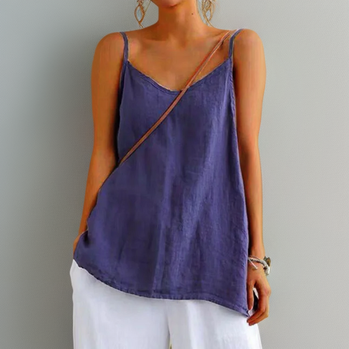 Ladies Sleeveless Tank Top – Tess-Blue-S-State of Style
