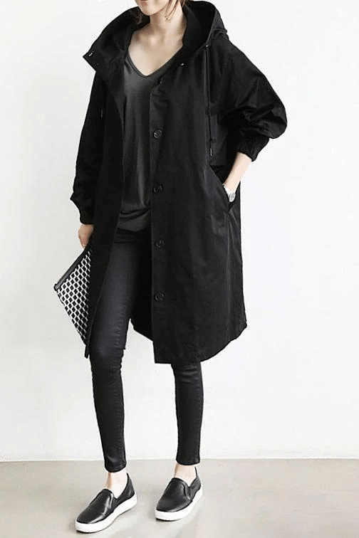 Ladies Windbreaker - Aurora-Black-S-Nora Luxe