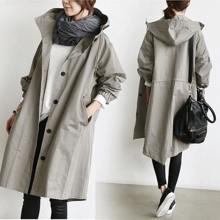 Ladies Windbreaker - Aurora-Light Gray-S-Nora Luxe