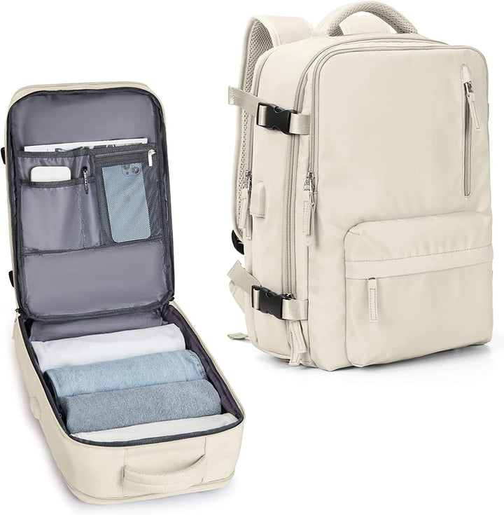 Waterproof Travel Backpack with Shoe Compartment & USB Port – 14" (35.56 cm) Laptop Fit