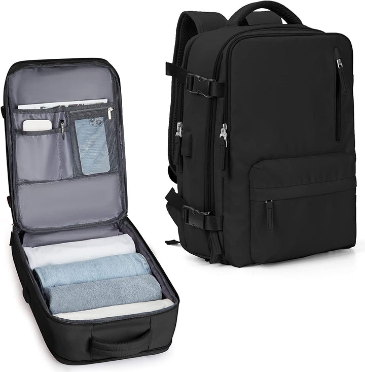 Waterproof Travel Backpack with Shoe Compartment & USB Port – 14" (35.56 cm) Laptop Fit