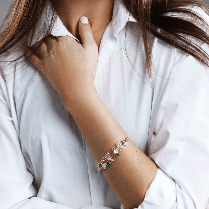 Layered Bracelet Turquoise & Opal – Isabelle-Turquoise-Nora Luxe