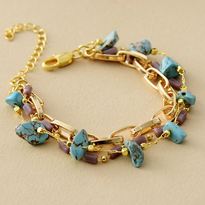 Layered Bracelet Turquoise & Opal – Isabelle-Turquoise-Nora Luxe