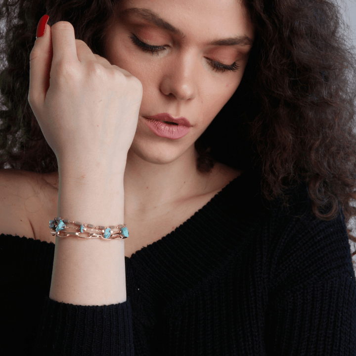 Layered Bracelet Turquoise & Opal – Isabelle-Turquoise-Nora Luxe