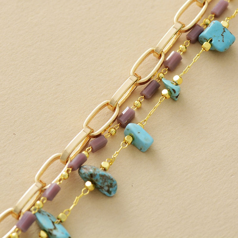 Layered Bracelet Turquoise & Opal – Isabelle-Turquoise-Nora Luxe