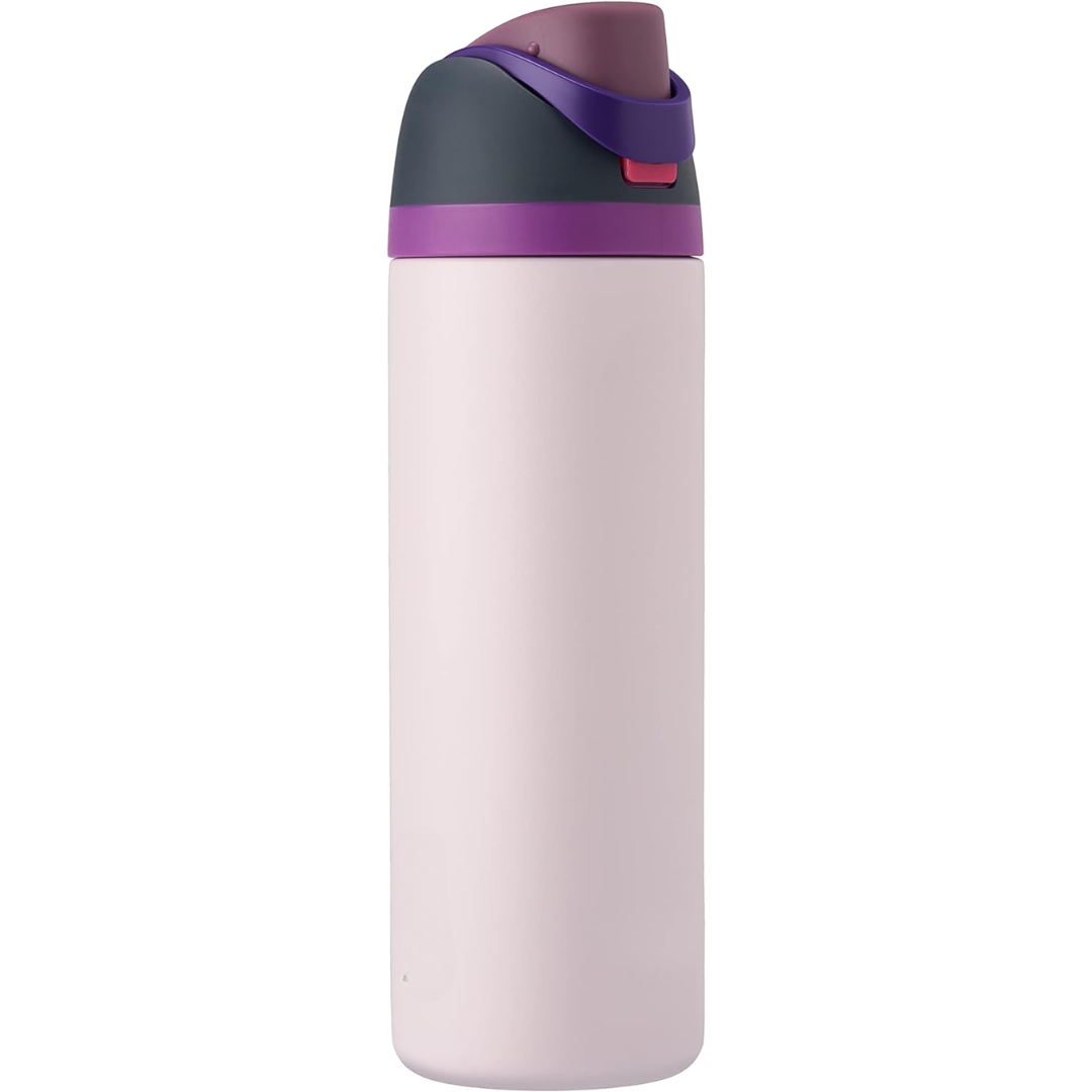 Leak-proof Insulated Stainless Steel Water Bottle with Straw - BPA-free-450 ml-Light pink-Nora Luxe