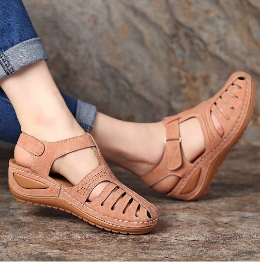 Learning Orthopedic Ladies Sandals – Elin-Purple-4.5-The Livary