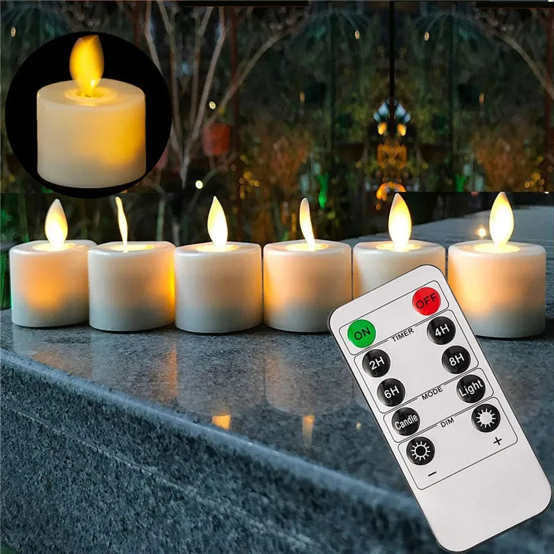 LED Candle Set - Aurora-4 pieces-Nora Luxe