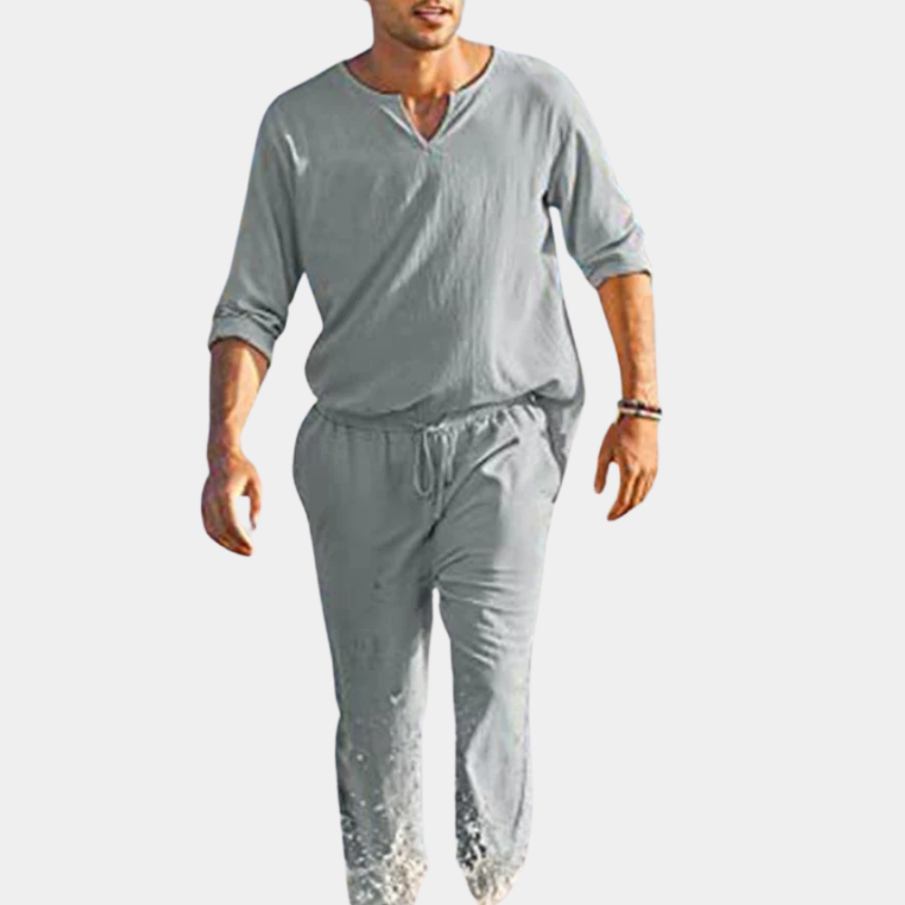 Light Men's Set 2-Piece – Bastien-Dark grey-S-State of Style