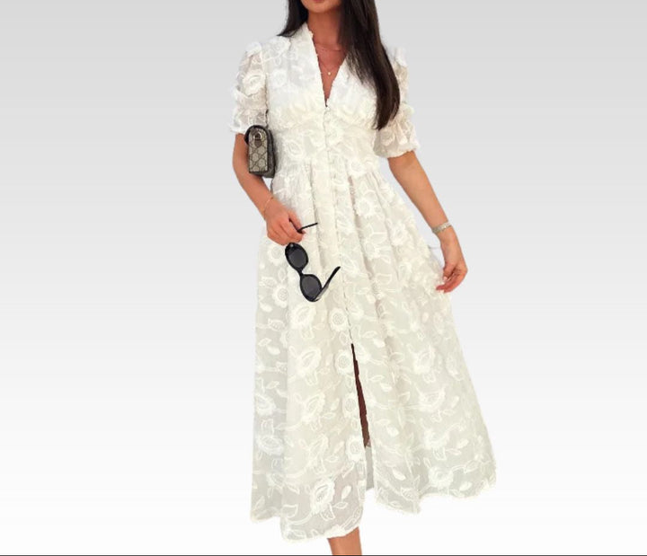 Light White Summer Dress – Eleni-S-State of Style