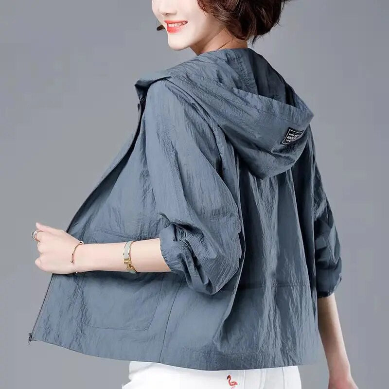 Light Women’s Summer Jacket – Ylva-Gray-S-State of Style