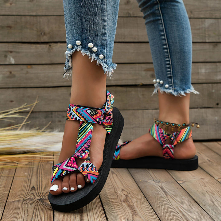 Light women's summer sandals with color play – Amélie-3-Nora Luxe