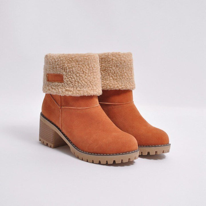 Lined Winter Boots with Heel - Sophia Winter Boots-Black-3.0-Nora Luxe