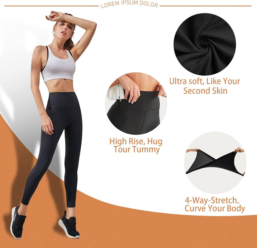LuxeFit High-Waisted Leggings - Selene-Black-S-Nora Luxe