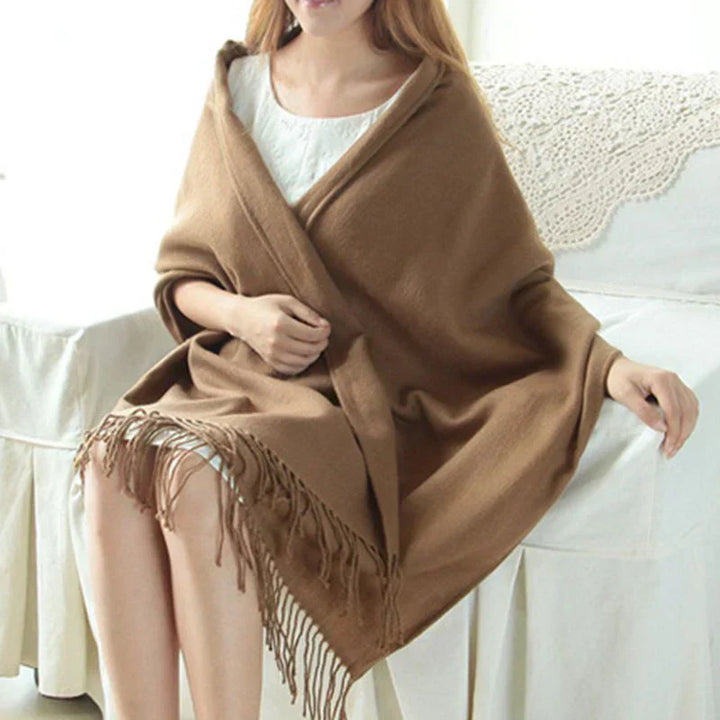 Luxury Cashmere Ladies Scarf - Marlowe-Brown-Nora Luxe