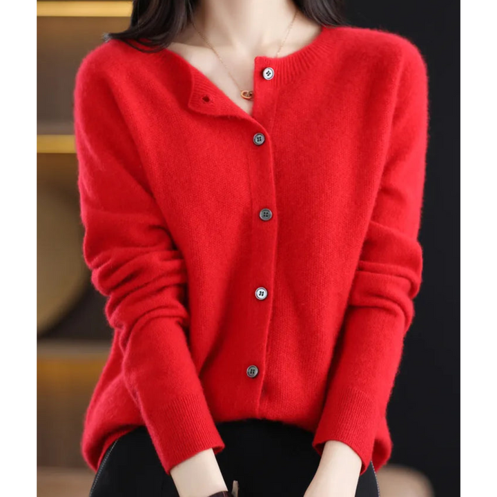 Luxury Ladies Waistcoat - Aurora-Red-S-Nora Luxe