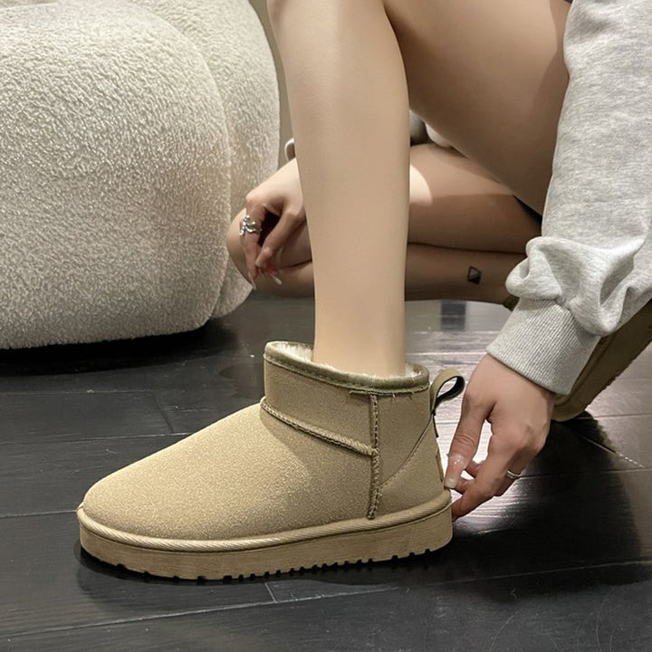 Luxury Low Winter Boots with Fur - Isabella-Black-4.0-Nora Luxe