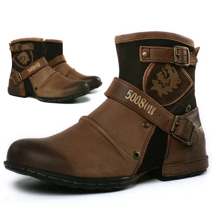 Luxury Men's Boots with Retro Charm - Elliot-Brown-5.5-Nora Luxe