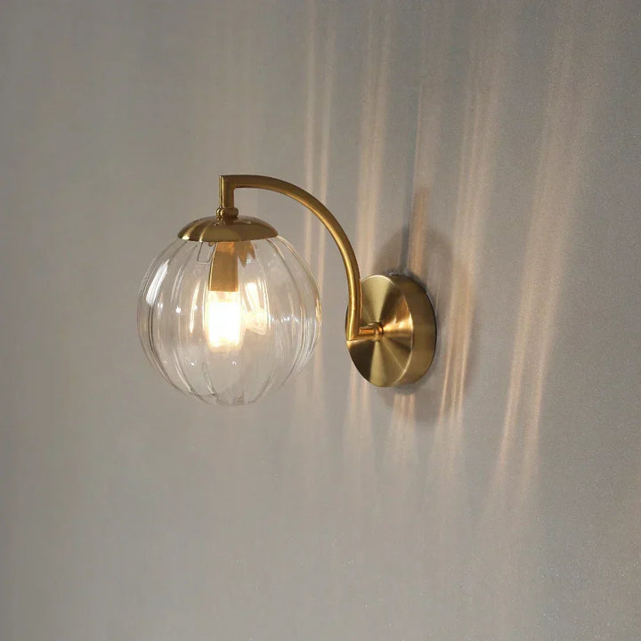 Luxury Modern Wall Lamp Made of Glass - CrystalGlow-Coffee-Nora Luxe