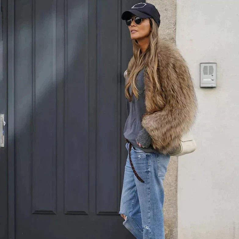 Luxury Plush Fur Coat for Women - Clarisse-S-Nora Luxe