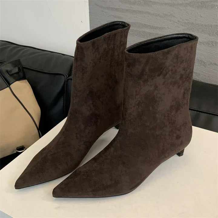 Luxury Suede Winter Boots - Sorena-Brown-2.5-Nora Luxe
