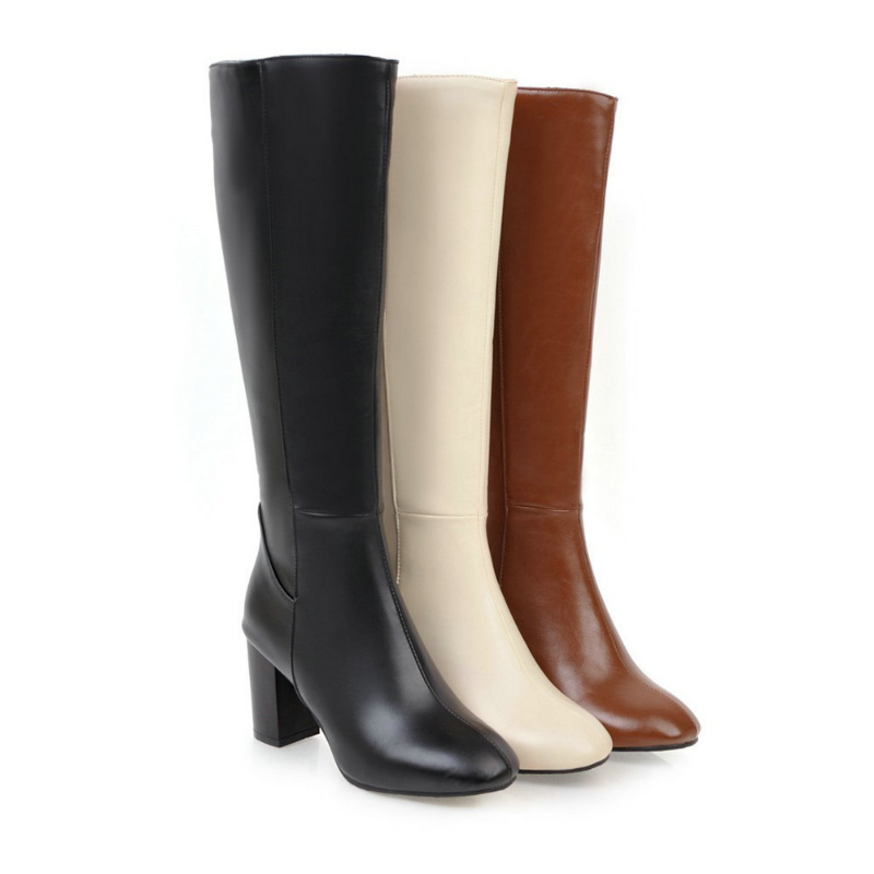 Luxury Vegan Leather Ankle Boots with Zip - Eden-Brown-2.5-Nora Luxe