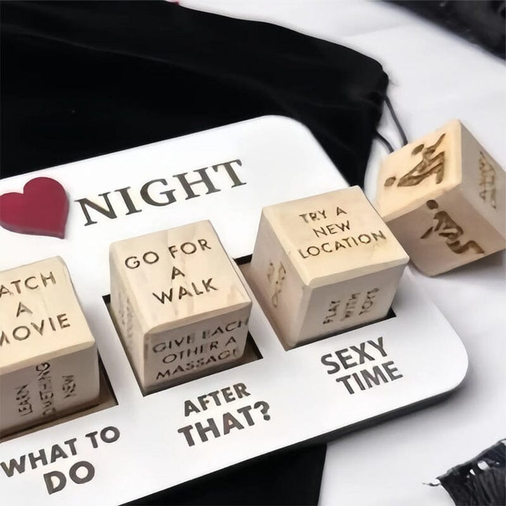Luxury Wooden Date Night Dice Set - Creative and Exciting Date Ideas - Surprise Game-Nora Luxe