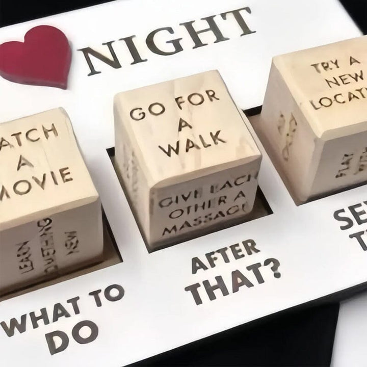 Luxury Wooden Date Night Dice Set - Creative and Exciting Date Ideas - Surprise Game-Nora Luxe
