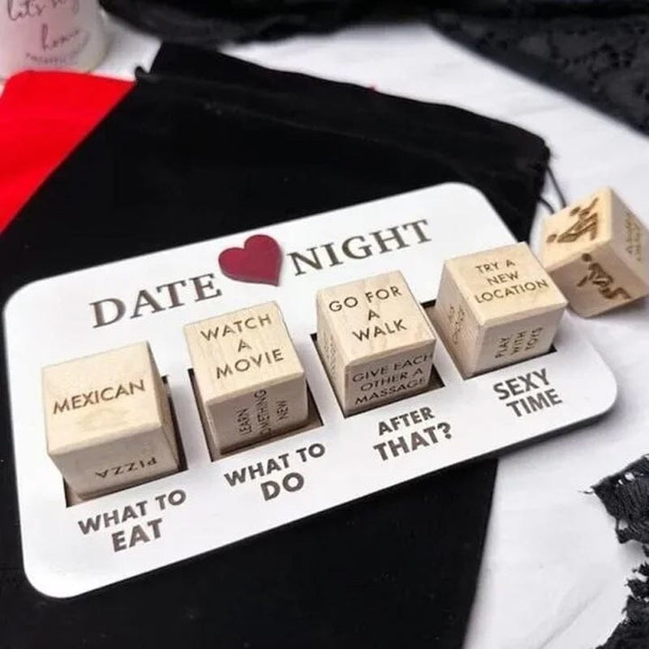 Luxury Wooden Date Night Dice Set - Creative and Exciting Date Ideas - Surprise Game-Nora Luxe